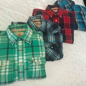 Hollister plaid shirt bundle